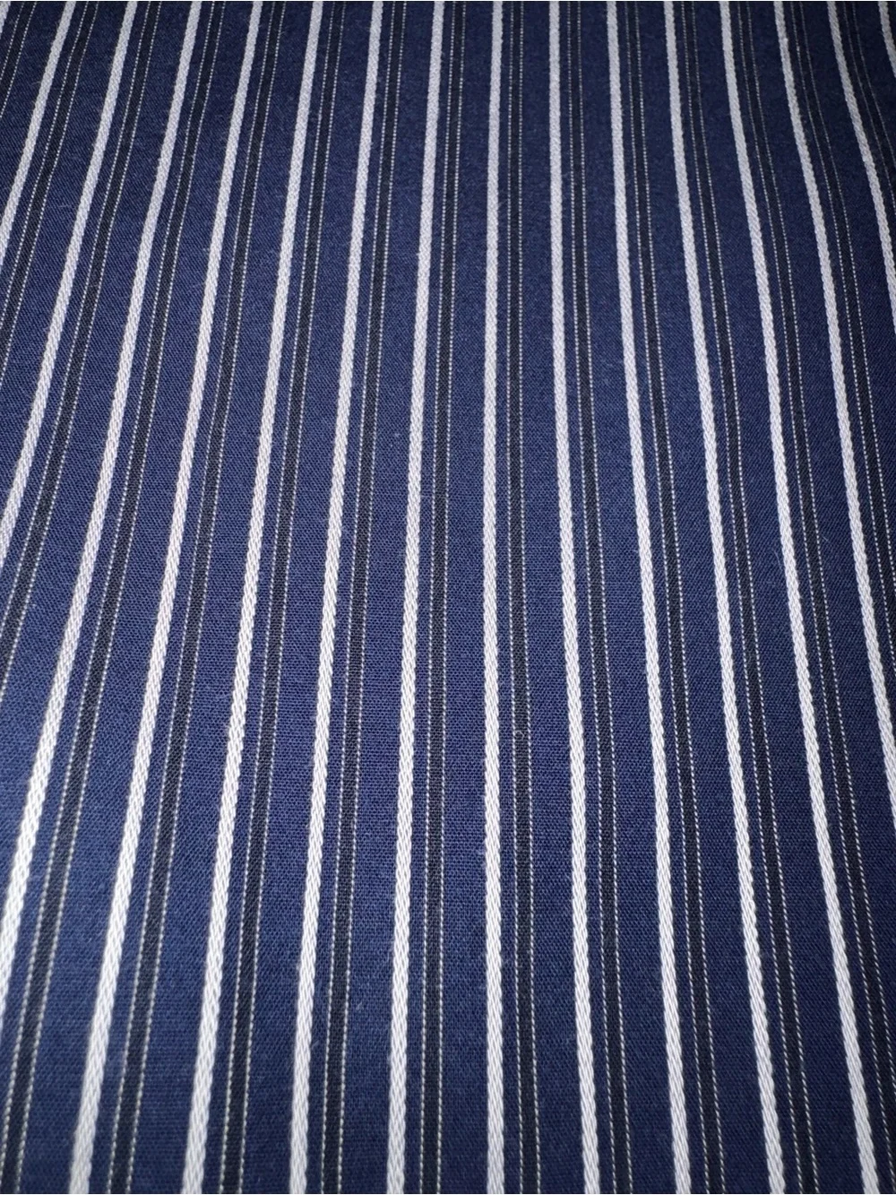 Banana Republic Slim Fit Blue/White Striped Dress Shirt 15-15.5, M Stretch